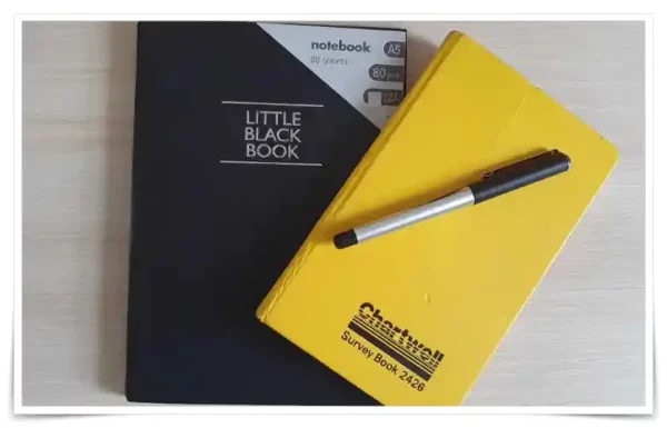 Field Book and Pencils