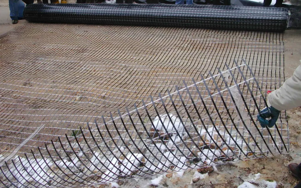 Placement of Geogrid